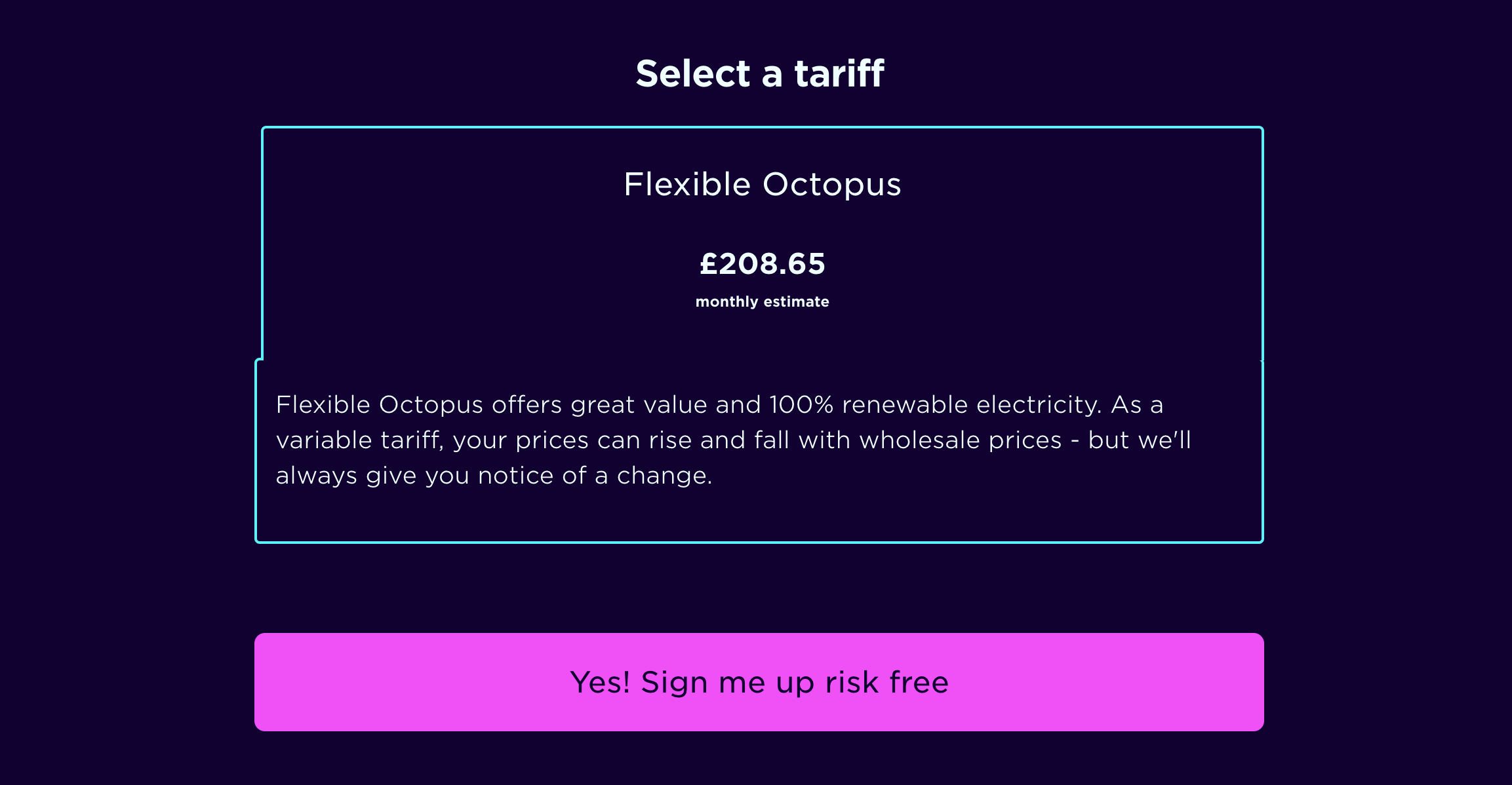 Octopus Flux tariff how to switch